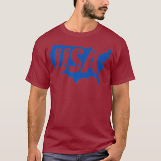 ブルースターUSA統一された州マップLove America Of Tシャツ