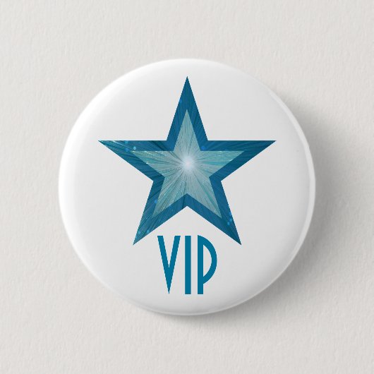 ブルースター'VIP'ボタン白 缶バッジ (正面)