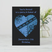 ブルースチームパンクハート誕生日パーティー 招待状 (スタンド正面)