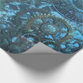 ブルースチームパンクラッピング紙 ラッピングペーパー (角)