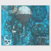 ブルースチームパンクラッピング紙 ラッピングペーパー (フラット)