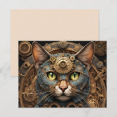 ブルースチームパンク猫AIアートポストカード ポストカード (正面/裏面)