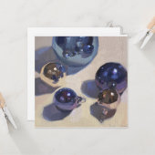 「ブルースチール」フラット·スクエア·ク空白のリスマス·カード カード (正面/裏面インサイチュ)