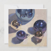 「ブルースチール」フラット·スクエア·ク空白のリスマス·カード カード (正面)