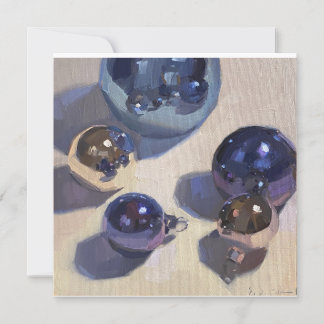 「ブルースチール」フラット·スクエア·ク空白のリスマス·カード カード