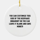 ブルースティックフィギュアサッカー選手キープサケ セラミックオーナメント (裏面)