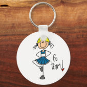 ブルースティックフィギュアTシャツとギフト キーホルダー (正面)