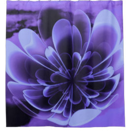 ブルースティライズドコロラベンドアップ花びら シャワーカーテン