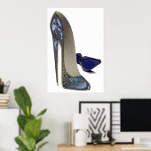 ブルースティレット靴アート ポスター (ホームオフィス)