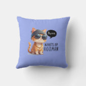 ブルーステイハンブルヒップスターキャット装飾用クッション クッション (裏面)