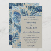 ブルーステッチフローラ 招待状 (正面/裏面)