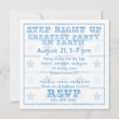 ブルーステップライトアップサーカス誕生日招待状 招待状 (裏面)