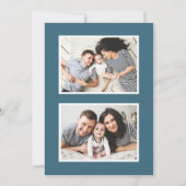 ブルーステンドグラスhappy Hanukkah 3写真 シーズンカード (裏面)