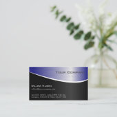 ブルーステンレススチール効果、名刺 名刺 (スタンド正面)