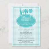 ブルーストックキッチンのブライダルシャワー招待状 招待状 (正面)