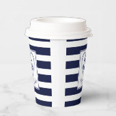 ブルーストライプいかり紙カップ 紙コップ (右)