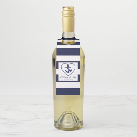 ブルーストライプいかり ボトルネックタグ (ボトル)