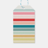 ブルーストライプのクリスマスホリデーギフトラベル ギフトタグ (裏面)