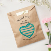 ブルーストライプのハートありがとう フェイバーバッグ (封をした状態)