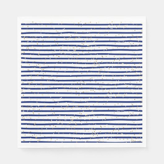 ブルーストライプのパジャマ&パンケーキランチナプキン スタンダードランチョンナプキン (正面)