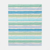 ブルーストライプのフリースブランケット フリースブランケット (正面)