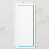 ブルーストライプのベイビーボーイ 1歳の誕生日写真ありがとうカード 招待状 (裏面)