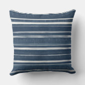 ブルーストライプの装飾用クッション クッション (裏面)