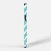ブルーストライプの音符iPhone 12 カバー (右側面)