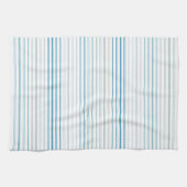 ブルーストライプの&グレーコースタルファームハウススタイル キッチンタオル (横)