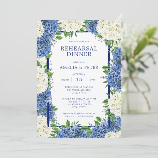 ブルーストライプアイズの結婚リハーサルディナー 招待状 (スタンド正面)