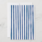 ブルーストライプアイズホワイトアジサイ結婚式招待状 招待状 (裏面)