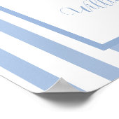 ブルーストライプエホットバルーン赤ちゃんシャワーへようこそ ポスター (角)