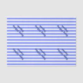 ブルーストライプカスタム文字 薄葉紙