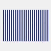 ブルーストライプクラシックネイビーモダンフレッシュ ラッピングペーパーシート (正面)