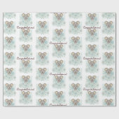 ブルーストライプコアラボーイベビーシャワー/子供の誕生日 ラッピングペーパー (フラット)