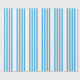 ブルーストライプスノーフレーク シームレスな冬のパターン ラッピングペーパー