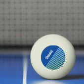 ブルーストライプスポーツミニマモダンリスト名テンプレート 卓球ボール (ネット)