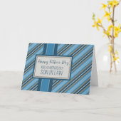 ブルーストライプズ義父の日 カード (黄色い花)