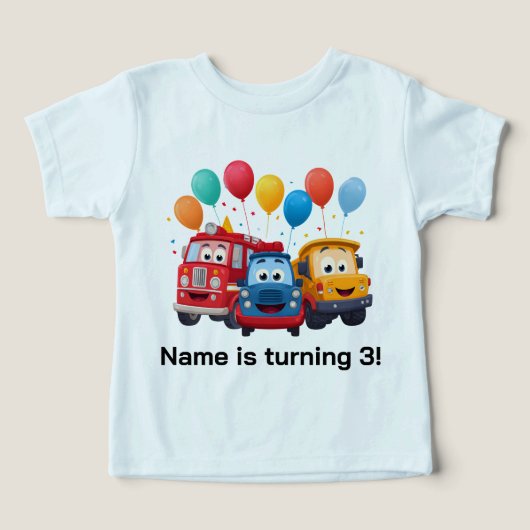 ブルーストライプトラックの誕生日テーマ (デザイン正面)