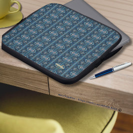 ブルーストライプバッグエレクトロニクスby詩人アディエラAkoo ラップトップスリーブ