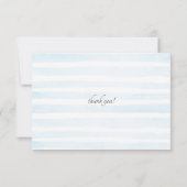 ブルーストライプバプティスフォトフラットサンキューカード サンキューカード (裏面)