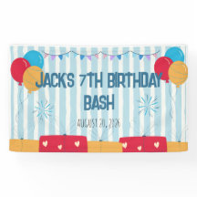 ブルーストライプバルーン&ギフト オーダーメイド 男の子の誕生日