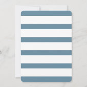 ブルーストライプバー（ユダヤ教の）バル・ミツバー招待状 招待状 (裏面)