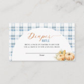 ブルーストライプパンプキンおむつラッフルボーイ エンクロージャーカード (正面)