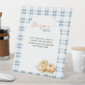 ブルーストライプパンプキンおむつラッフル 台座サイン (インサイチュ)