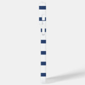 ブルーストライプパーソナライズされたイニシャル Case-Mate iPhoneケース (裏面 / 左)