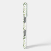 ブルーストライプフラワーパーソナライズデザイン Case-Mate iPhoneケース (裏面 / 右)