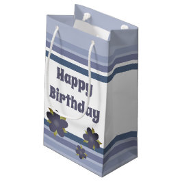 ブルーストライプフローラスモール抱き枕 スモールペーパーバッグ