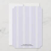 ブルーストライプフローリッシュスクリプト結婚式招待状 招待状 (裏面)