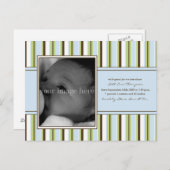 ブルーストライプベビー発表 案内ポストカード (正面/裏面)